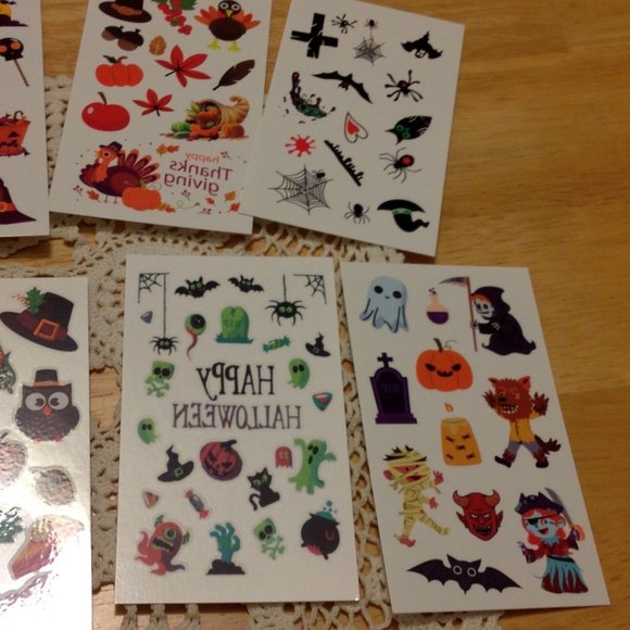 Halloween  and Thanksgiving temporary tattoos - Picture 4 of 5